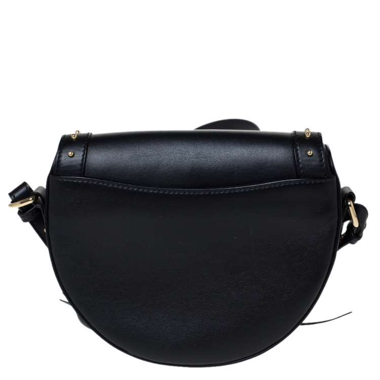 Pre Owned Balmain Black Leather Domaine 18 Shoulder Bag
