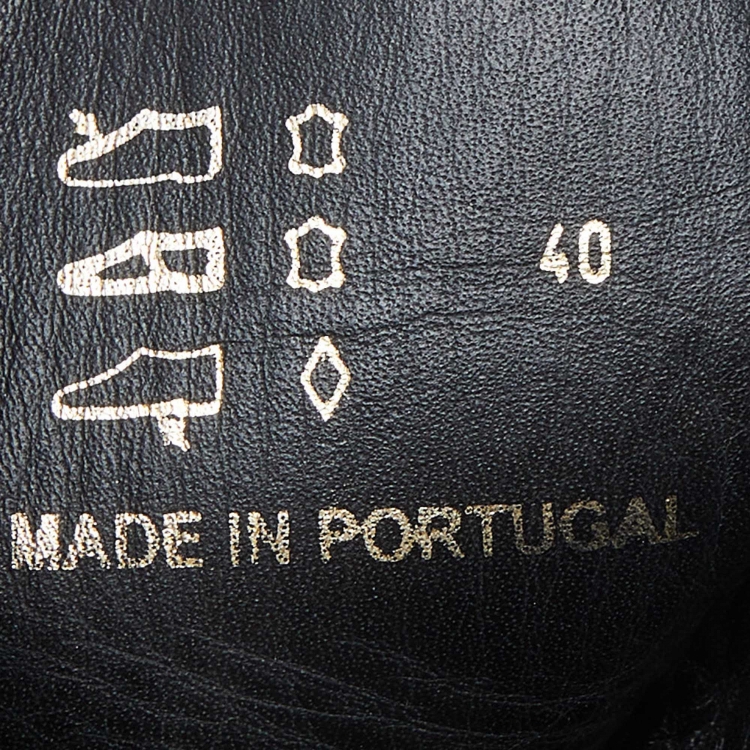 Pre Owned Balmain Black Suede Eagle Ranger Combat Ankle Boots Size 40