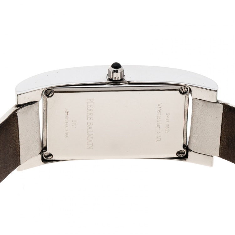 Pre Owned Balmain Silver White Stainless Steel and Diamond 2191 Women's Wristwatch 18 mm