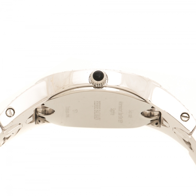 Pre Owned Balmain Silver Stainless Steel Diamonds B-Crazy B1571.33.16 Women's Wristwatch 32 mm