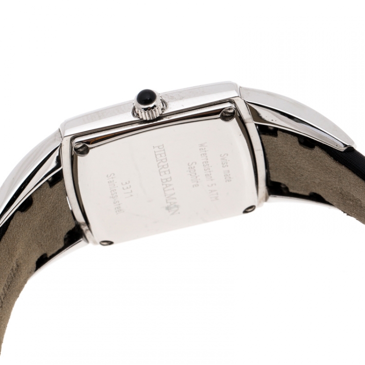 Pre Owned Balmain Black Stainless Steel Elysees Arabesques B3371.32.64 Women's Wristwatch 24 mm