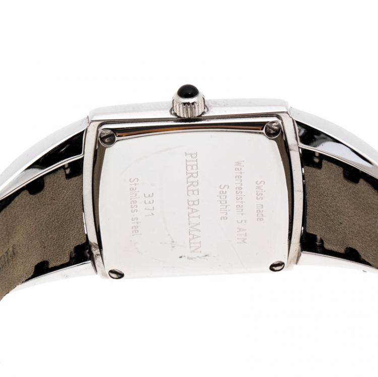 Pre Owned Balmain Black Stainless Steel Elysees Arabesques B3371.32.64 Women's Wristwatch 24 mm