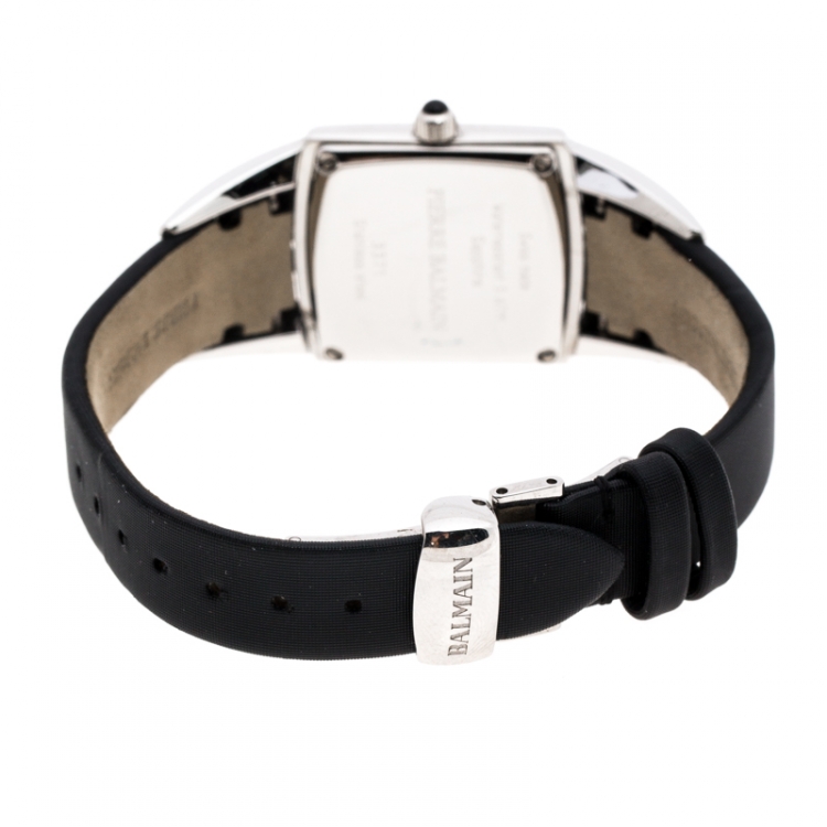 Pre Owned Balmain Black Stainless Steel Elysees Arabesques B3371.32.64 Women's Wristwatch 24 mm