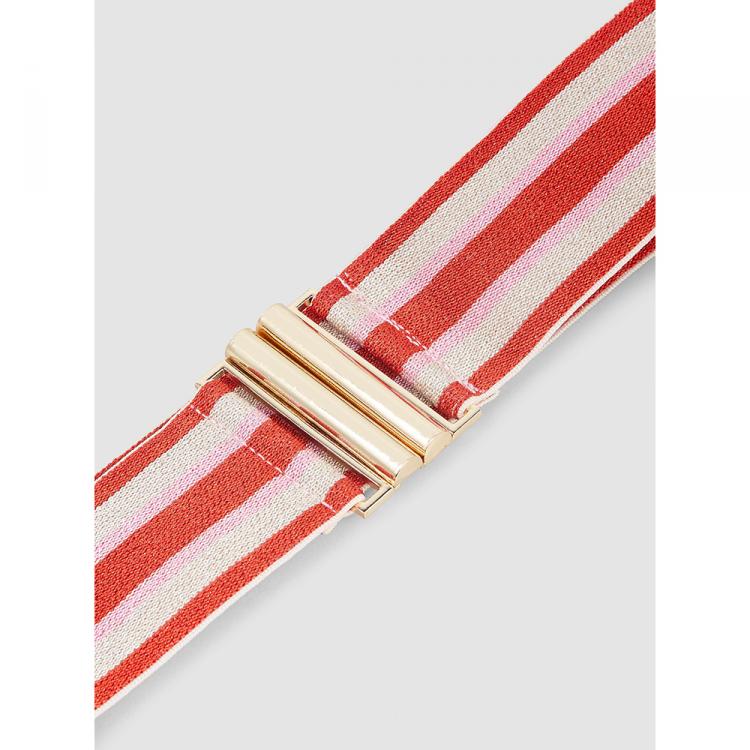 Pre Owned Baum und Pferdgarten Red Luana Striped Stretch Belt S/M