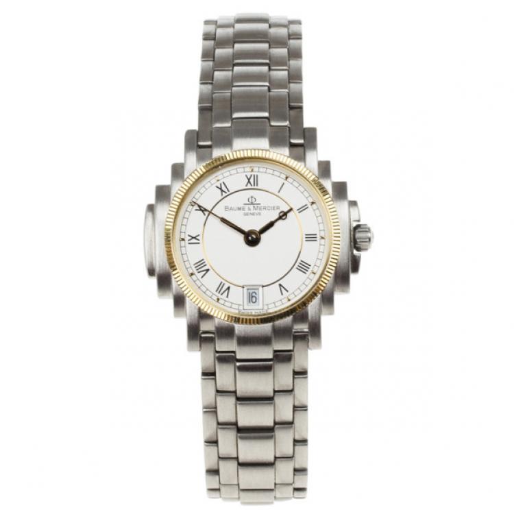 مملوكة مسبقًا Baume & Mercier Shogun SS Quartz Womens Wristwatch 26 MM