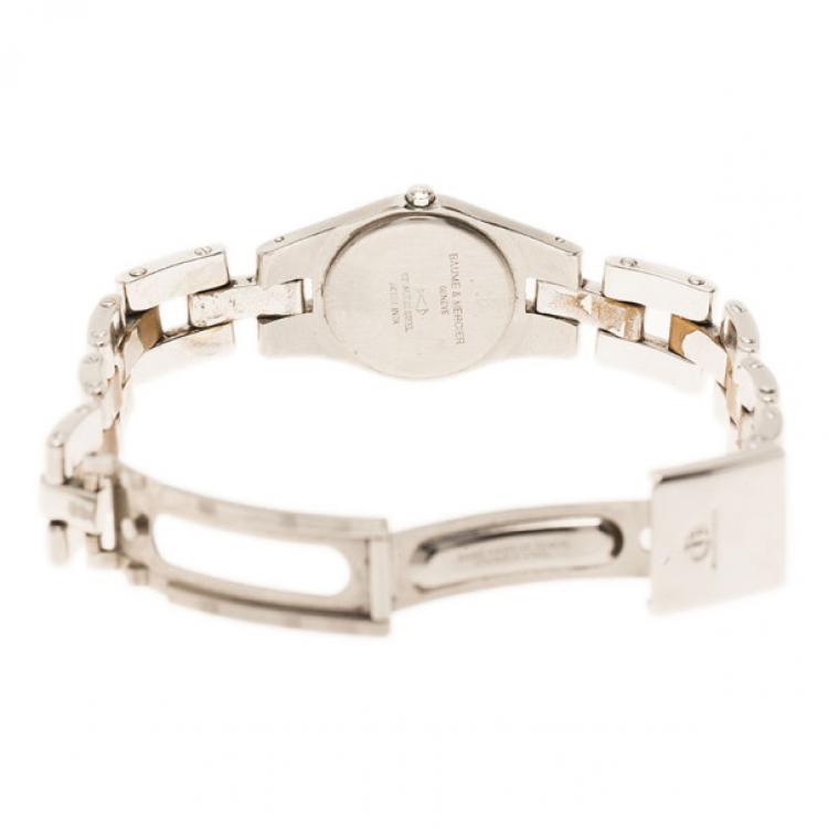 Pre Owned Baume & Mercier Silver Stainless Steel Classic Women's Wristwatch 24MM