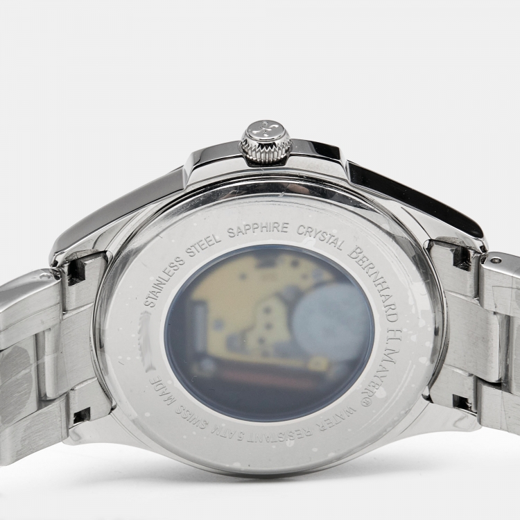 Pre Owned Bernhard H. Mayer Silver White Stainless Steel Force Artemis Women's Wristwatch 37 mm