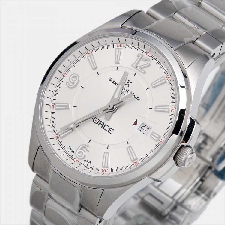 Pre Owned Bernhard H. Mayer Silver White Stainless Steel Force Artemis Women's Wristwatch 37 mm