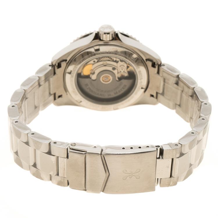 Pre Owned Bernhard H. Mayer Depuis 1871 Black Stainless Steel Nauticus Limited Edition 0330/4999 Women's Wristwatch 37 mm