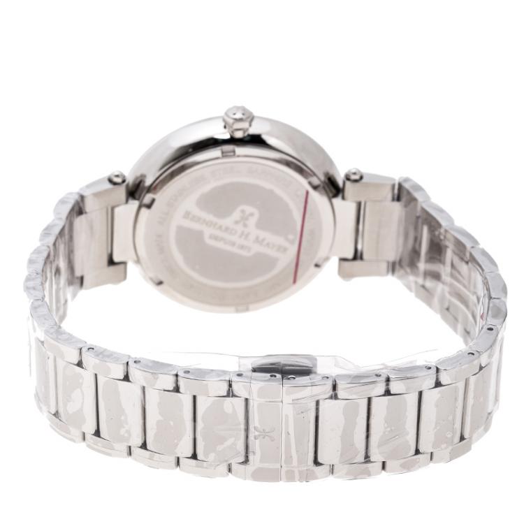 Pre Owned Bernhard H. Mayer Silver Stainless Steel Aurora Women's Wristwatch 40 mm