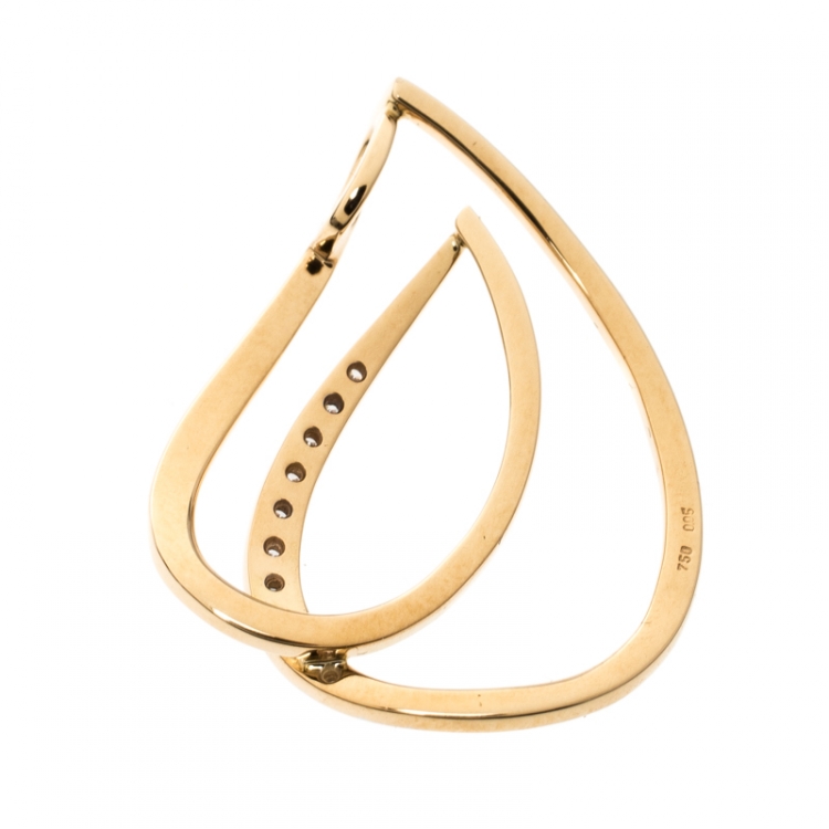 Pre Owned Bernhard H. Mayer Emrys Diamond 18k Yellow Gold Heart Pendant 