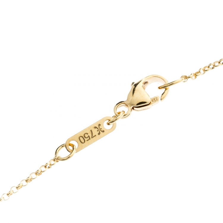 Pre Owned Bernhard H. Mayer Glimmer Diamond 18k Yellow Gold Pendant Necklace