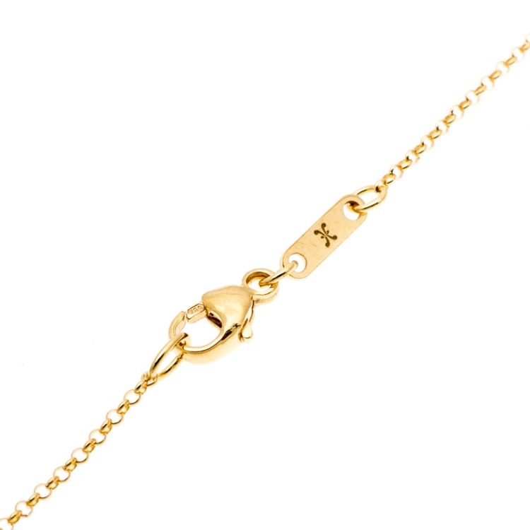 Pre Owned Bernhard H. Mayer Helix Diamond Two Tone 18k Gold Pendant Necklace