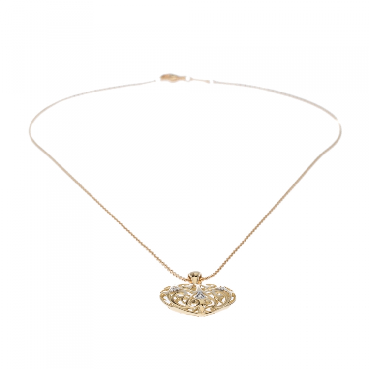 Pre Owned Bernhard H. Mayer Clara Diamond 18K Yellow Gold Heart Pendant