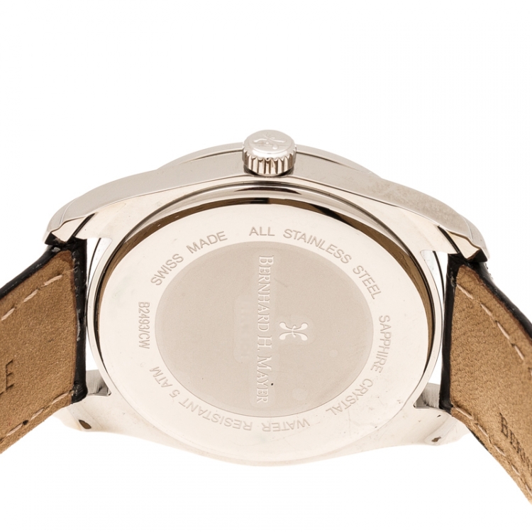 Pre Owned Bernhard H. Mayer White Stainless Steel Stella Women's Wristwatch 34 mm