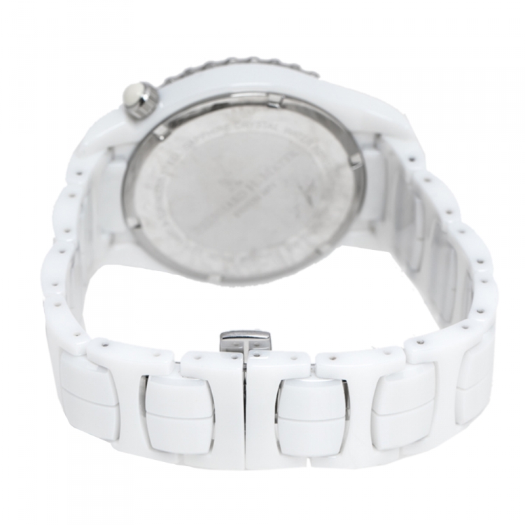 Pre Owned Bernhard H. Mayer White La Vida Ceramic Diamond B2416/CW Women's Wristwatch 38 mm