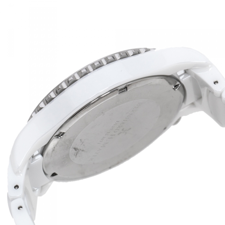 Pre Owned Bernhard H. Mayer White La Vida Ceramic Diamond B2416/CW Women's Wristwatch 38 mm