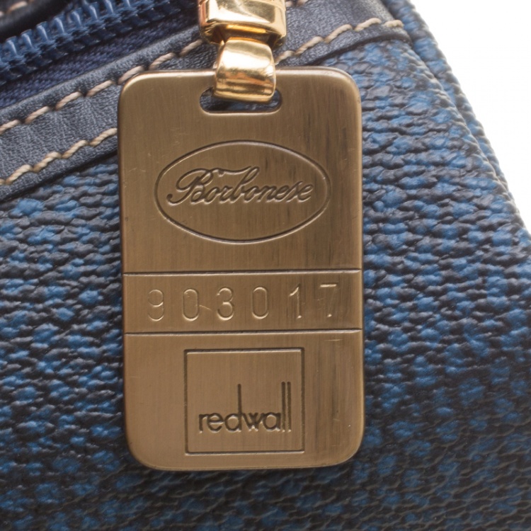 Pre Owned Borbonese Navy Blue PVC Clutch