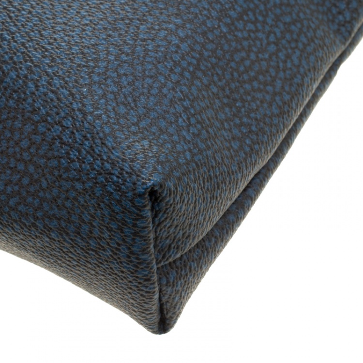 Pre Owned Borbonese Navy Blue PVC Clutch