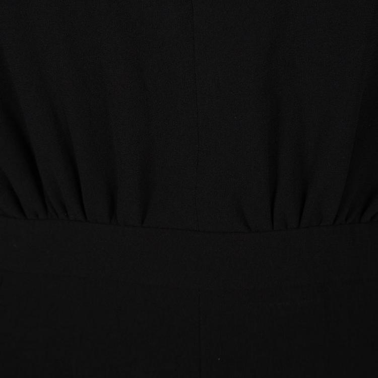 Pre Owned Boss By Hugo Boss Black V-Neck Sleeveless Diwendyn Maxi Dress M