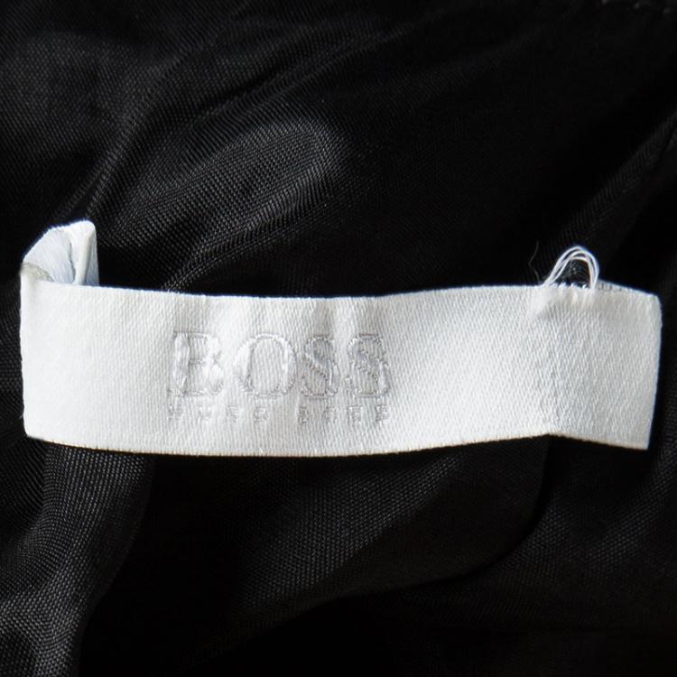 Pre Owned Boss By Hugo Boss Black V-Neck Sleeveless Diwendyn Maxi Dress M