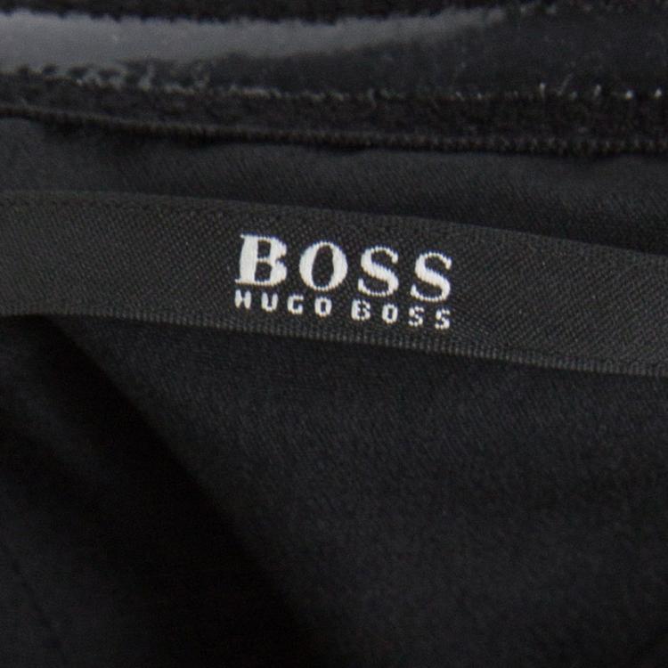 Pre Owned Boss by Hugo Boss Black Embellished Halter Neck Maxi Gown S