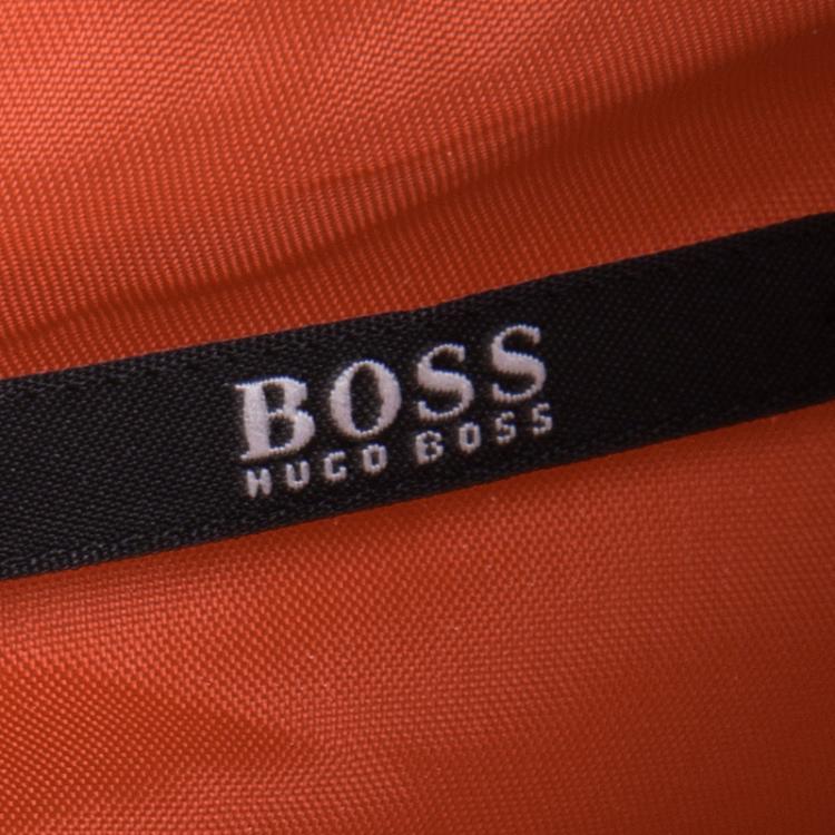 Pre Owned Boss By Hugo Boss Orange Sleeveless V-Neck Dallisia Dress L