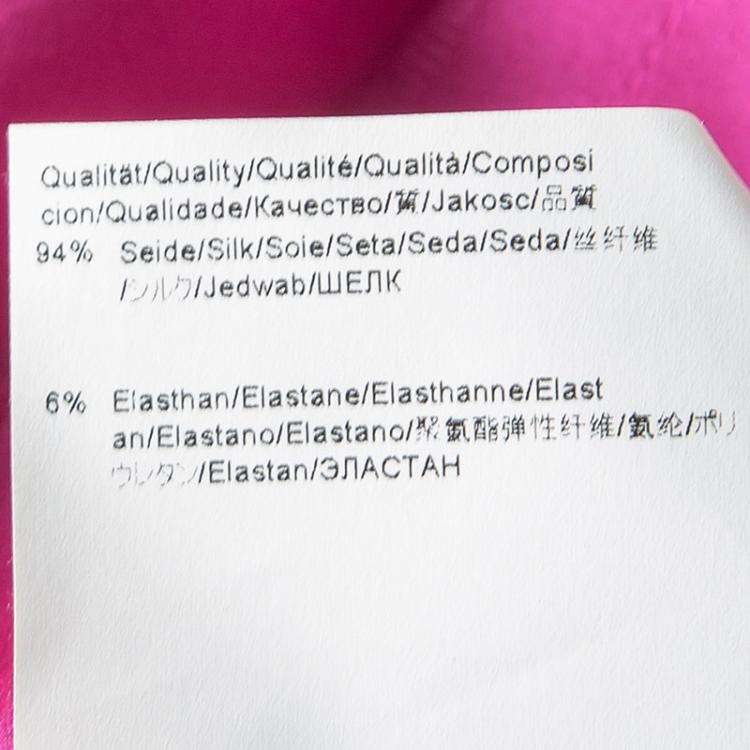 Pre Owned Boss by Hugo Boss Pink Silk Satin Varana Maxi Skirt M