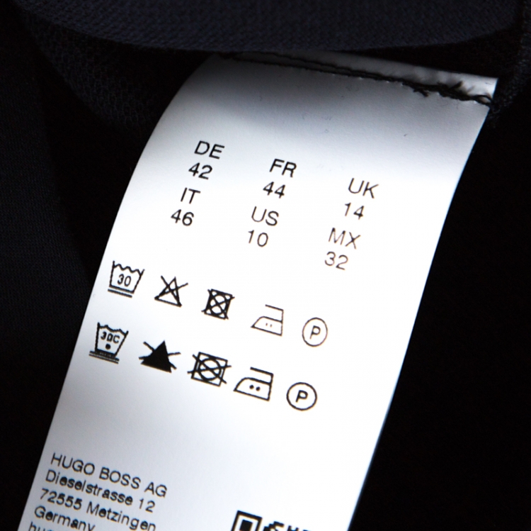 Pre Owned Boss By Hugo Boss Navy Blue Drawstring Waist Maxi Bendrah Skirt L