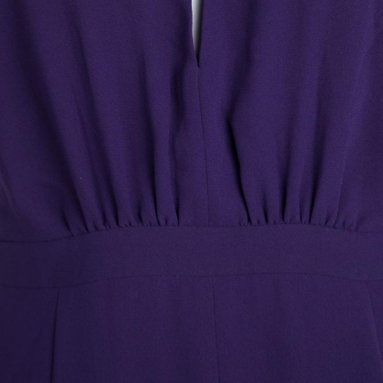 Pre Owned Boss By Hugo Boss Purple V-Neck Sleeveless Diwendyn Maxi Dress M