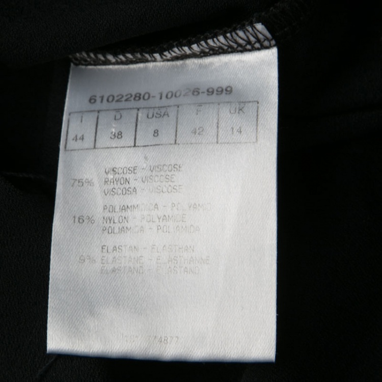 مملوكة مسبقًا Boss By Hugo Boss Black Knit High Cowl Neck Sleeveless Top M