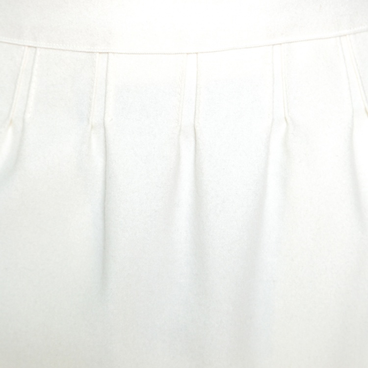 Pre Owned Boss By Hugo Boss Cream Wool Vadelle Skirt M
