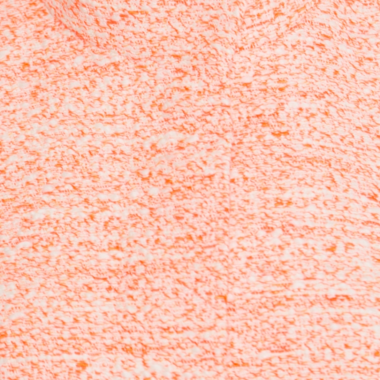 Pre Owned Boss By Hugo Boss Neon Orange and Cream Textured Cotton Blend Candalis Coat S