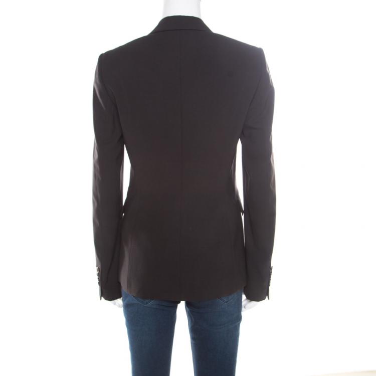 Pre Owned Boss by Hugo Boss Brown Wool Tailored Juicy Blazer S