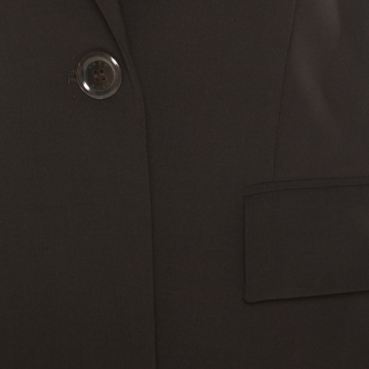 Pre Owned Boss by Hugo Boss Brown Wool Tailored Juicy Blazer S