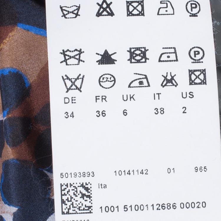 Pre Owned BOSS By Hugo Boss Silk Leopard Print Top S