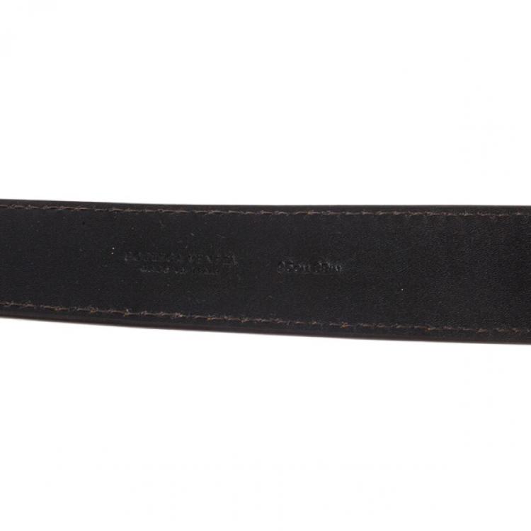 Pre Owned Bottega Veneta Gold Oro Bruciato Ayers Belt 95CM