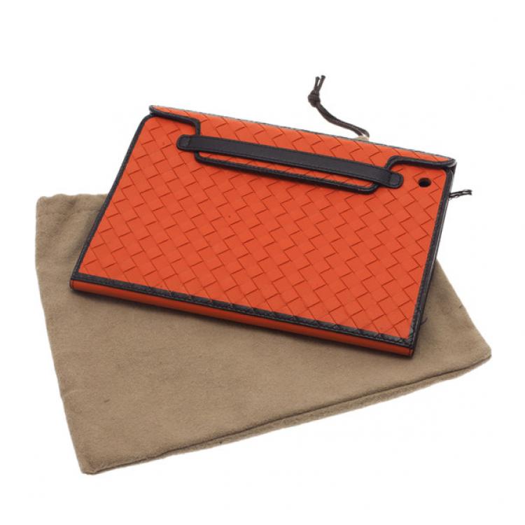 Pre Owned Bottega Veneta Orange Leather iPad Mini Cover