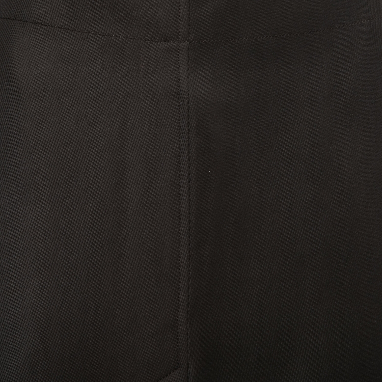 Pre Owned Bottega Veneta Dark Brow Crepe Buttoned Pencil Skirt M