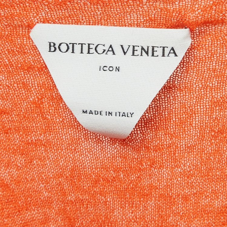Pre Owned Bottega Veneta Orange Superfine Cashmere Knit Sleeveless Top S