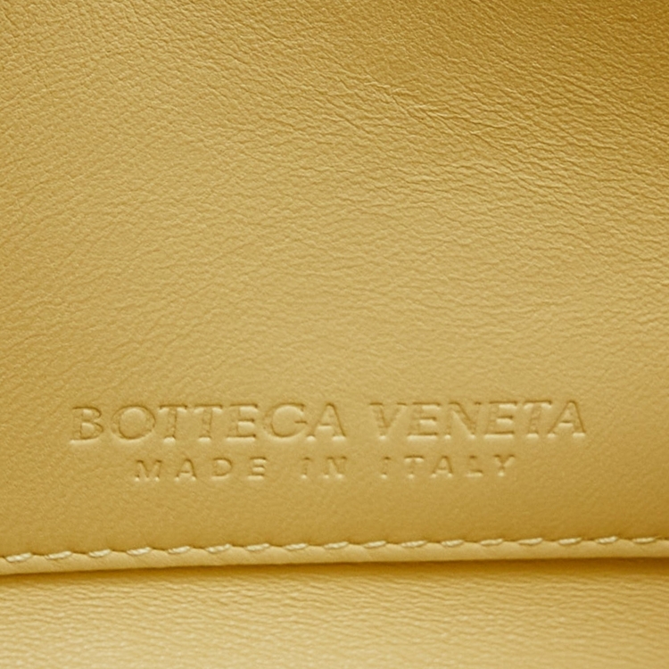 Pre Owned Bottega Veneta Yellow Leather Mount Envelope Top Handle Bag
