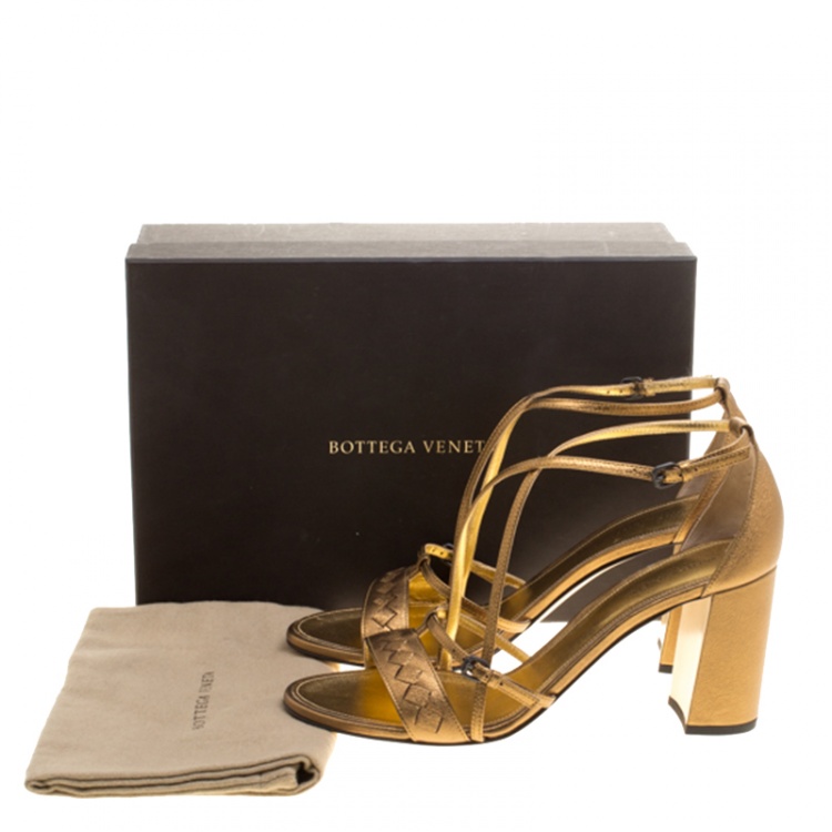 bronze block heels