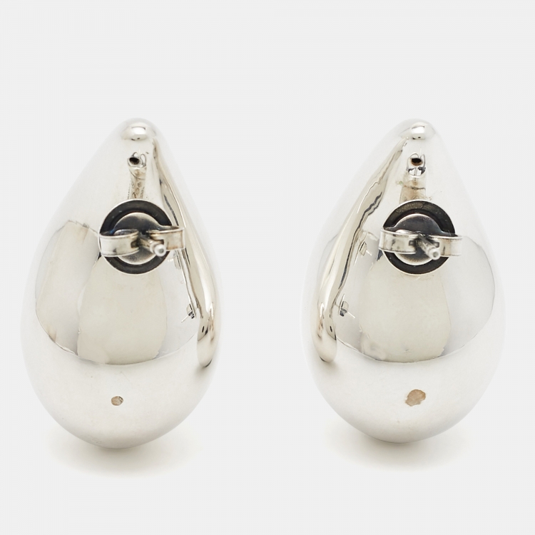 Pre Owned Bottega Veneta Drop Sterling Silver Earrings