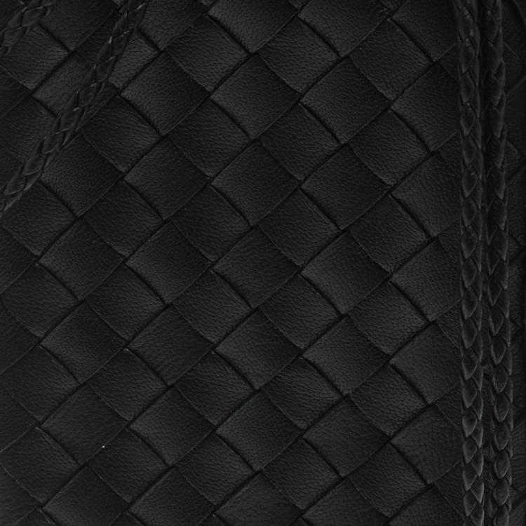Pre Owned Bottega Veneta Black Intrecciato Leather High Tech Case Holder
