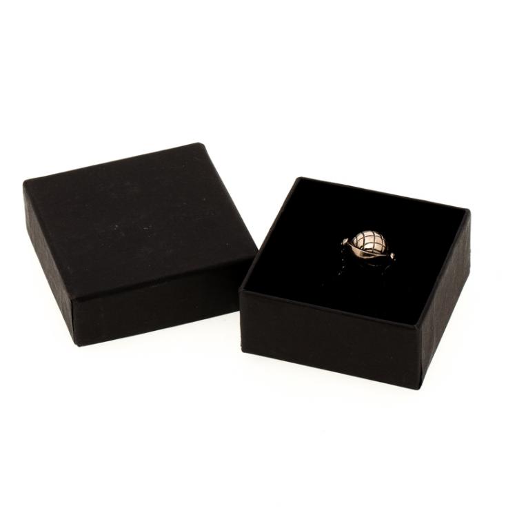 Pre Owned Bottega Veneta Textured Spinning Ball Gold Plated Silver Ring Size 51
