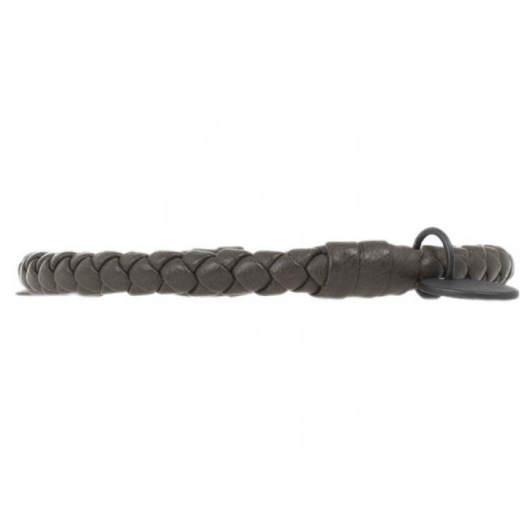 Pre Owned Bottega Veneta Intrecciato Nappa Olive Green Bracelet S