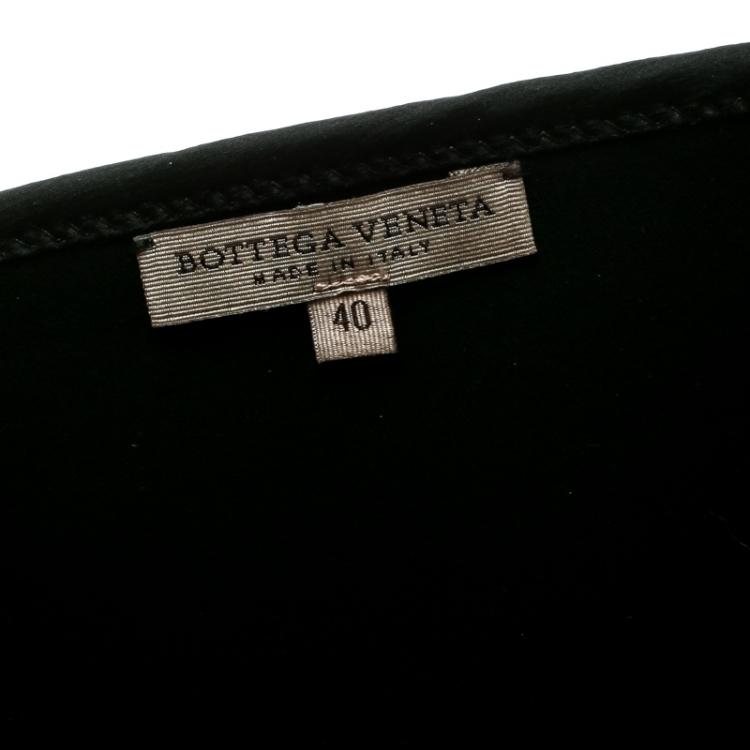 Pre Owned Bottega Veneta Black Velcro Strap Tie Detail Corset Belt S