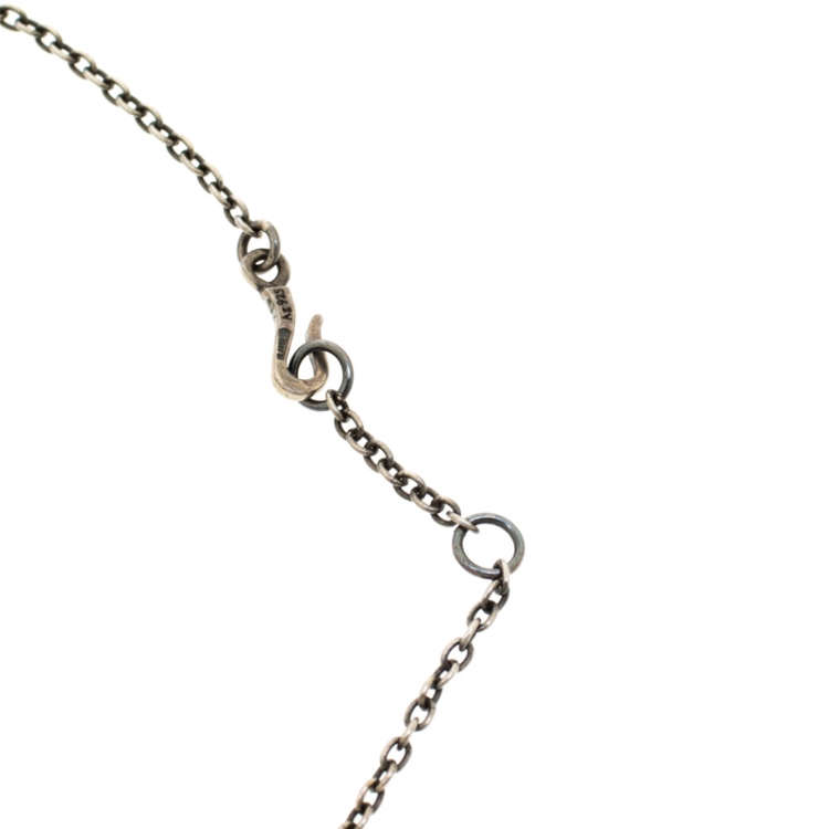 Pre Owned Bottega Veneta Butterfly Charm Silver Bracelet