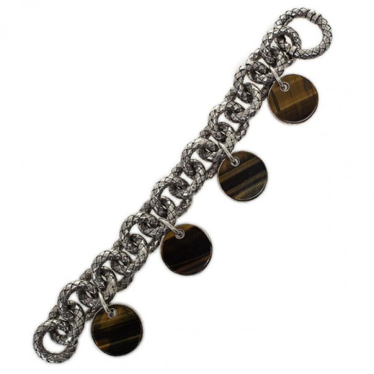 Pre Owned Bottega Veneta Tiger Eye Bracelet