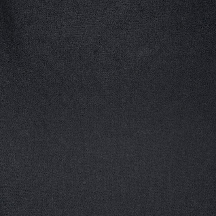 Pre Owned Bottega Veneta Grey Crepe Wool Ruffle Detail Short Sleeve Dress M